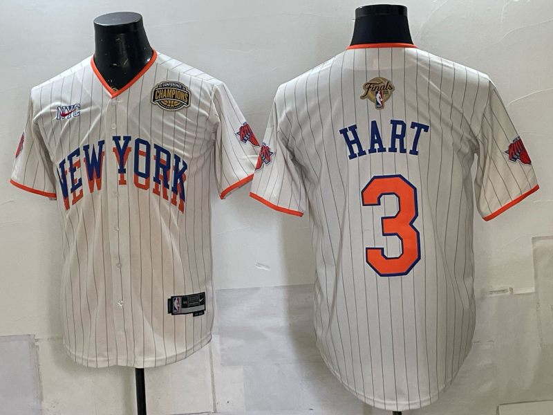 Men New York Knicks #3 Hart white 2026 Nike NBA jersey 07270011->new york knicks->NBA Jersey